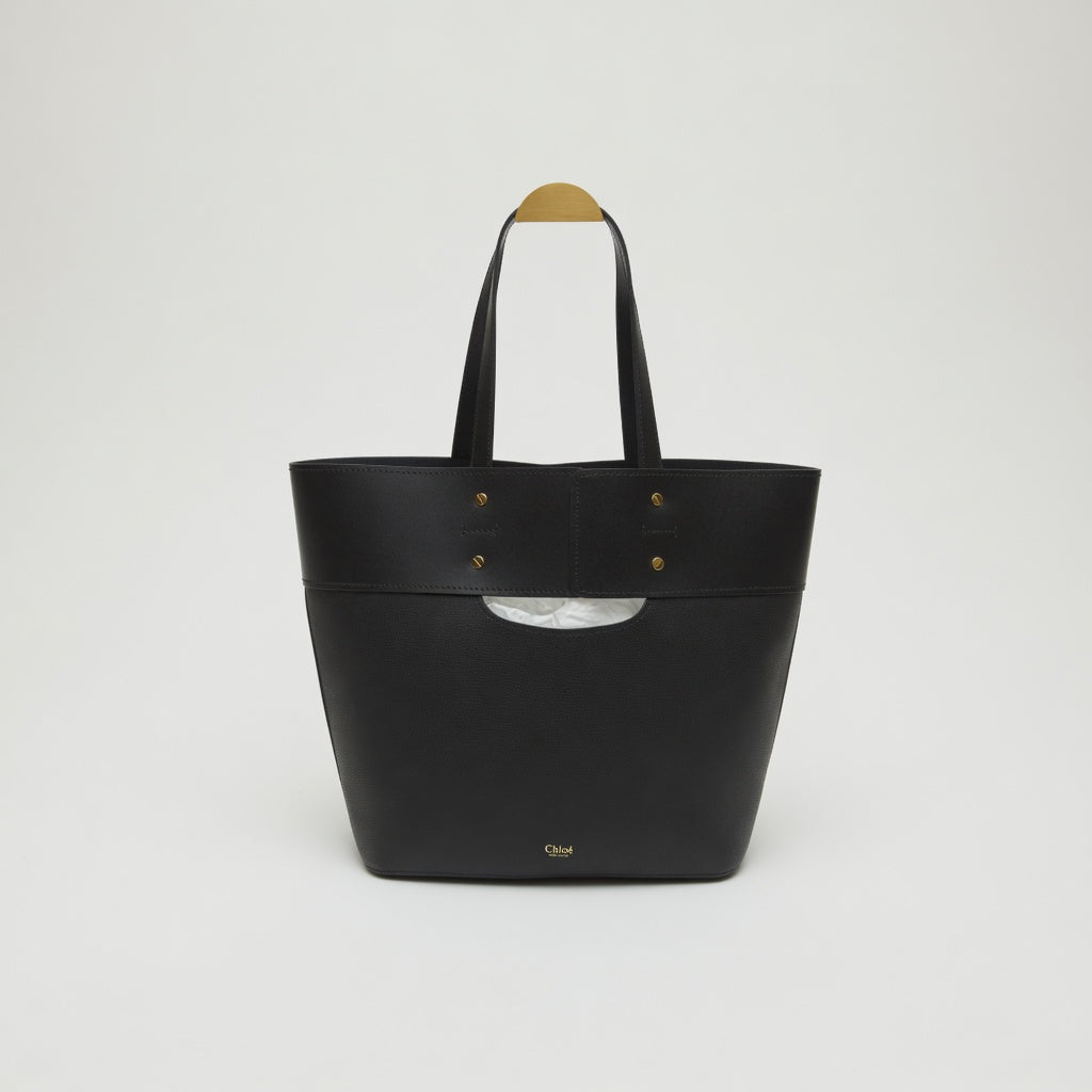 Chloe Preowned Luxury  Aby Medium Leather Tote Front Page