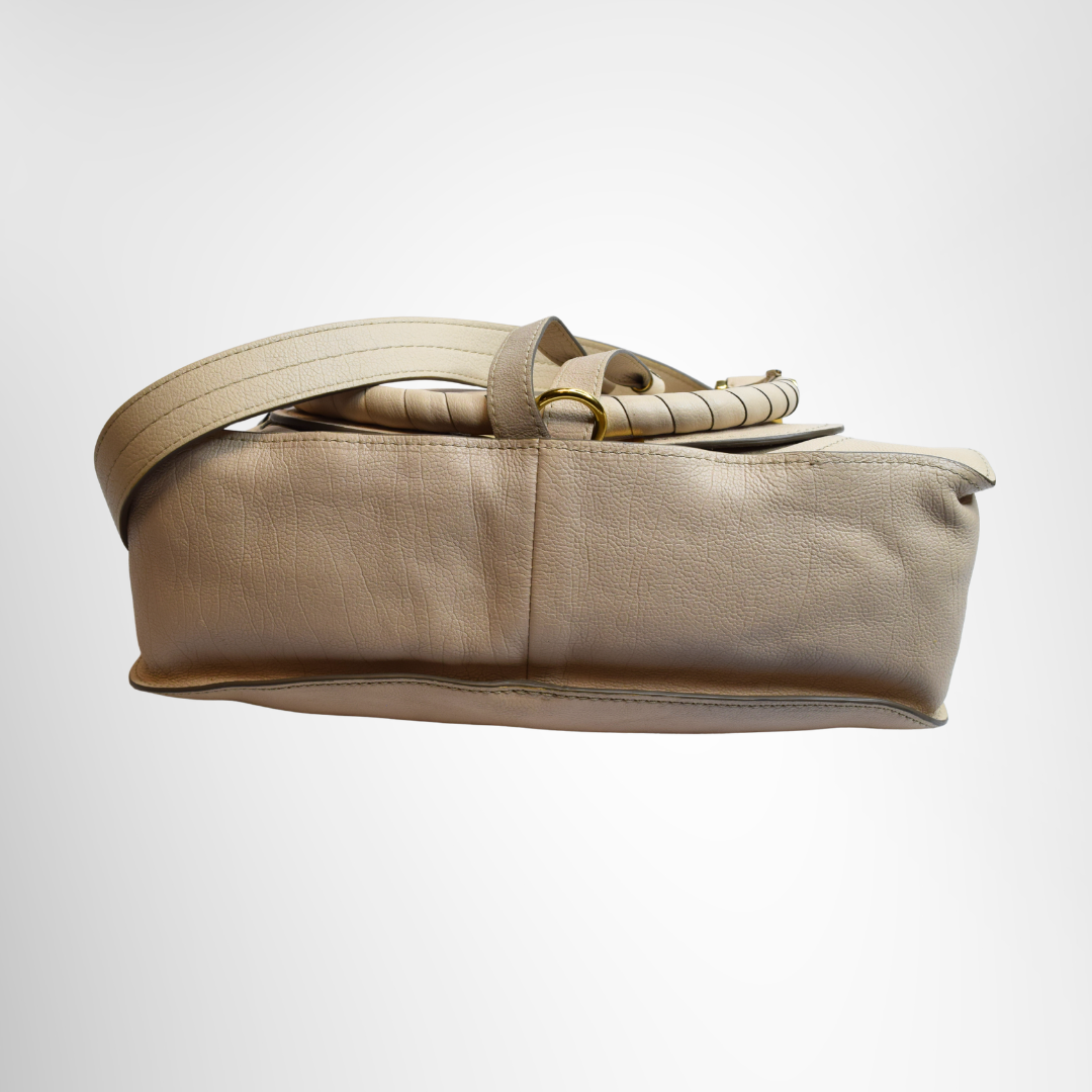 Chloe Preowned Luxury Marcie Double Carry Satchel Bottom View