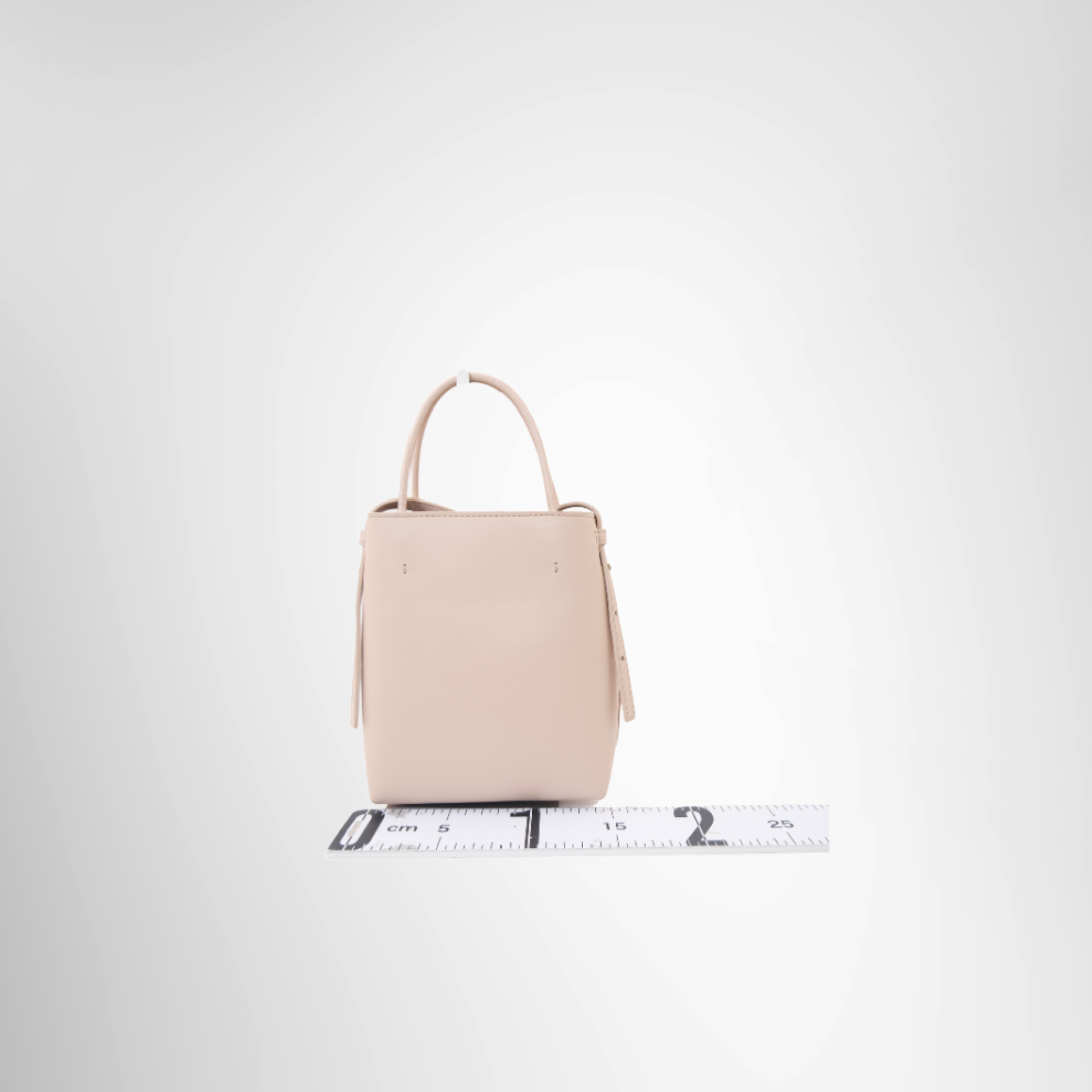 Chloe Preowned Luxury Sense Micro Leather Bucket Bag Back View