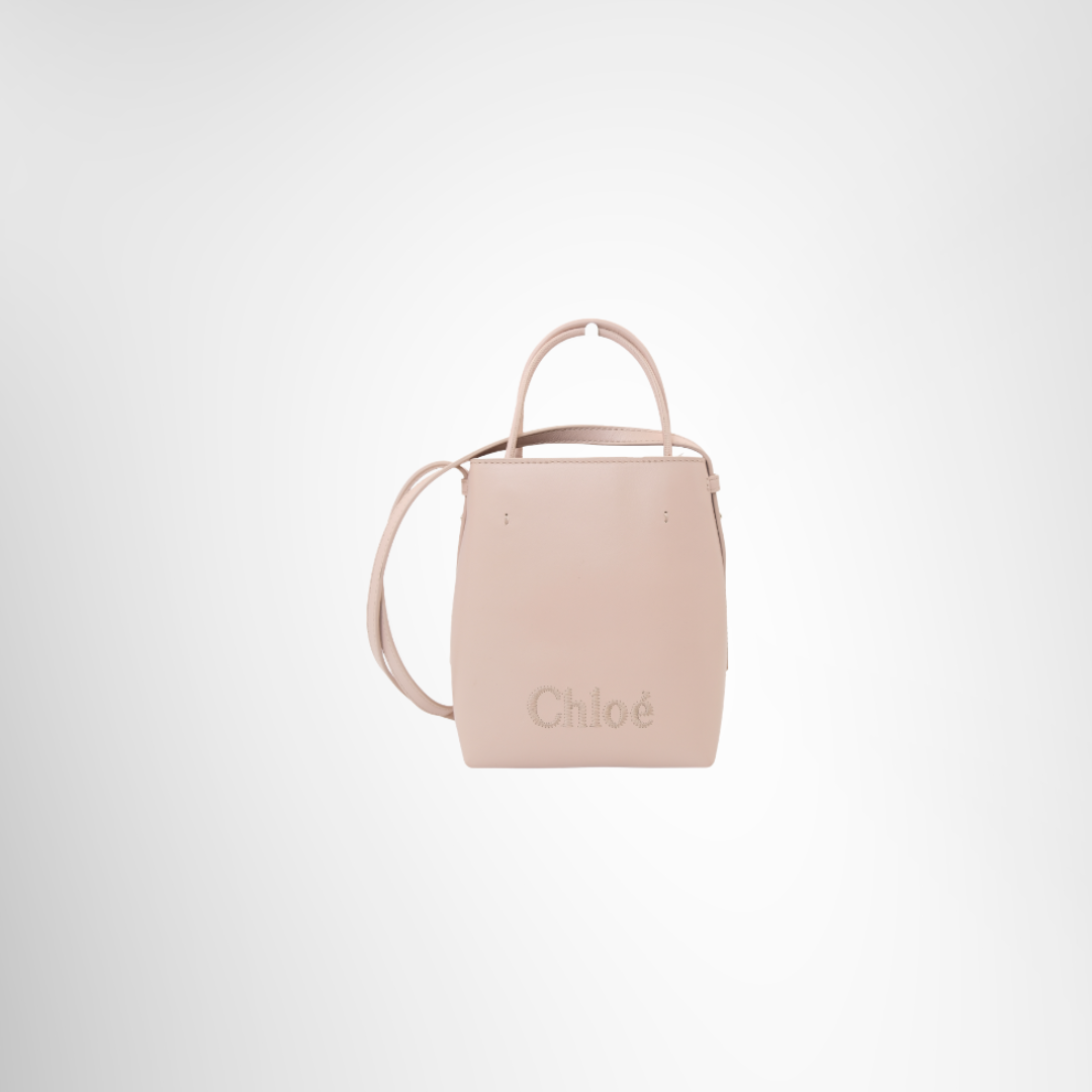Chloe Preowned Luxury Sense Micro Leather Bucket Bag Front View 1