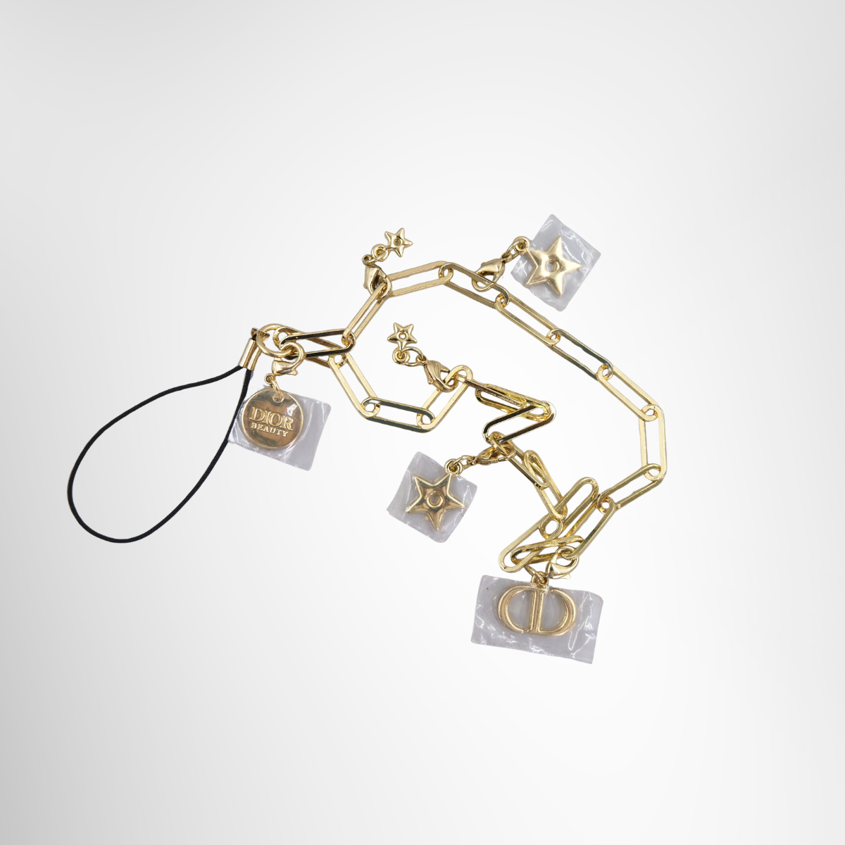 Novelty Charm Strap in Star and CD Logo Pendant