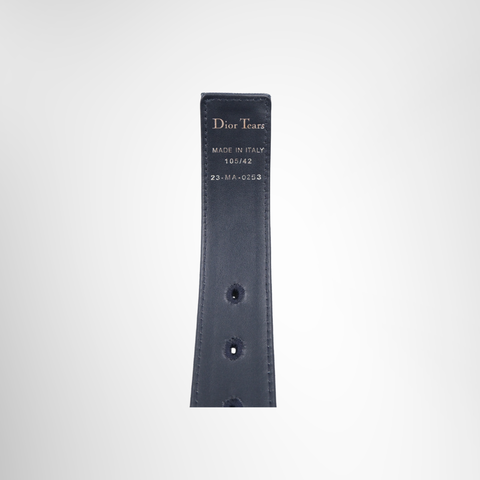 Dior Tears Oblique Belt – Blue, Size 105/42