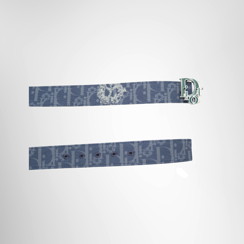 Dior Tears Oblique Belt – Blue, Size 105/42