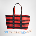 Christian Louboutin Preowned Luxury Bag Cabata Small Stripe Logo Canvas Tote Bag Back View