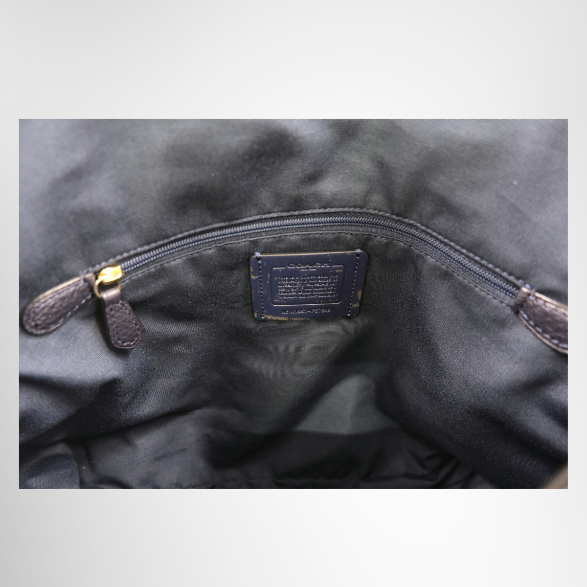Coach Leather Tote Bag – Navy Blue