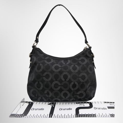 Coach Optic Signature Shoulder Bag – Black