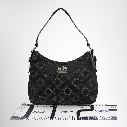 Coach Optic Signature Shoulder Bag – Black