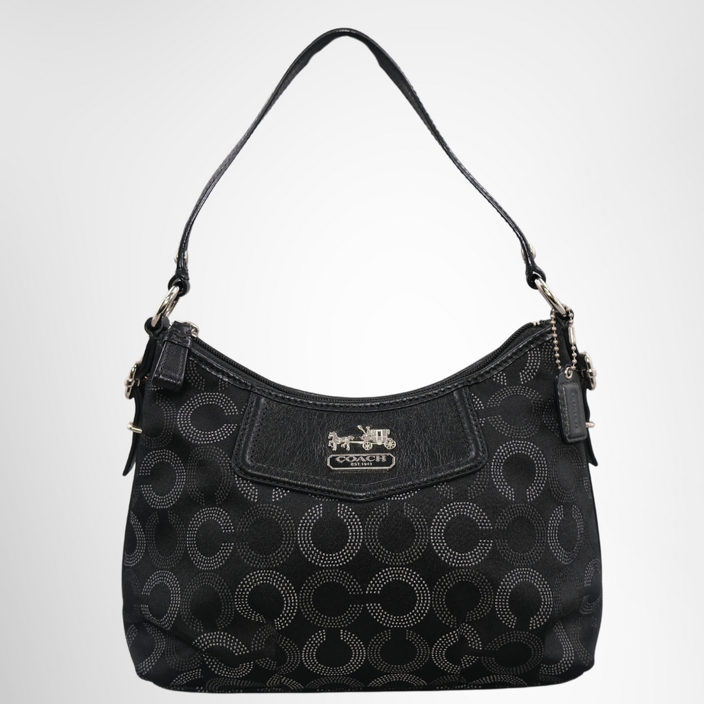 Coach Optic Signature Shoulder Bag – Black