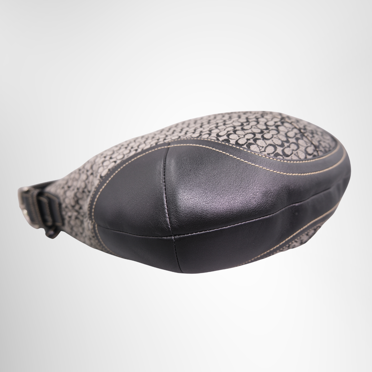 Vintage Signature Jacquard Canvas Hobo Bag