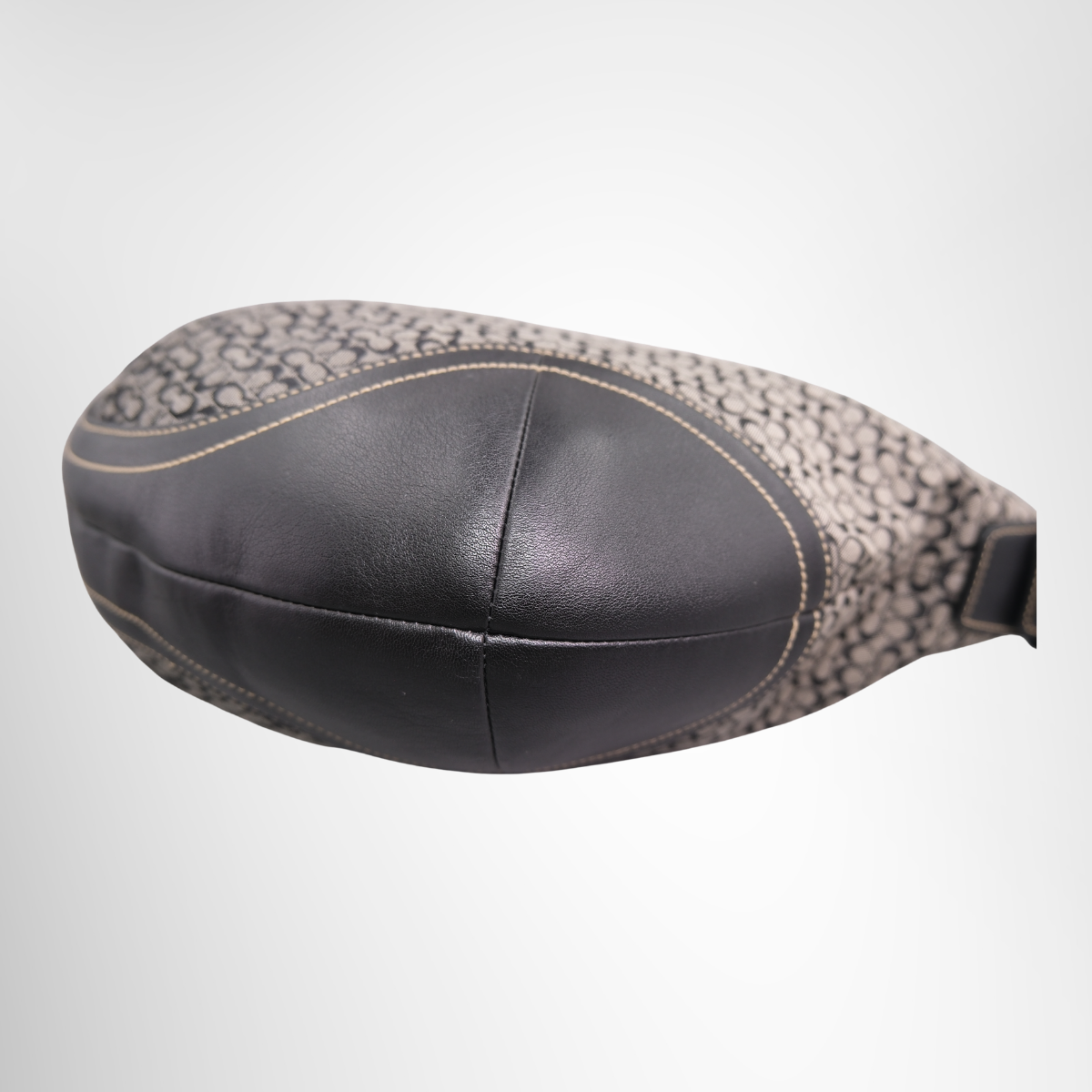 Vintage Signature Jacquard Canvas Hobo Bag