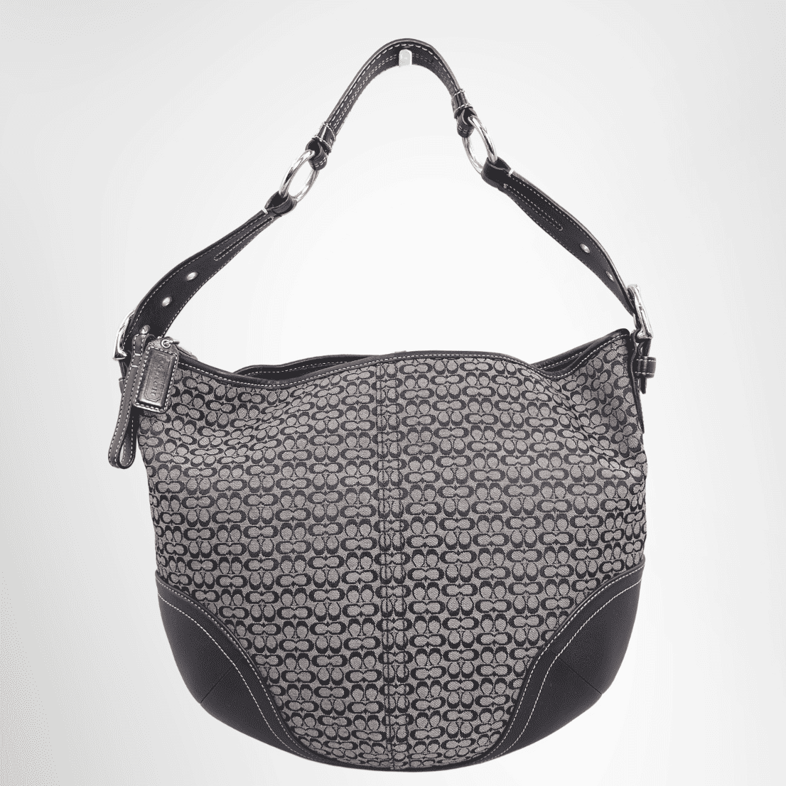 Coach Vintage Signature Jacquard Canvas Hobo Bag