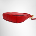 Coach Preowned Luxury Red Leather Shoulder Bag - Antonio & Co. Bottom Side View1