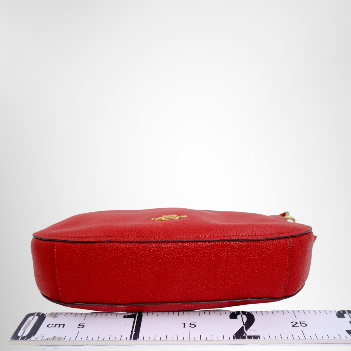 Coach Preowned Luxury Red Leather Shoulder Bag - Antonio & Co. Bottom View