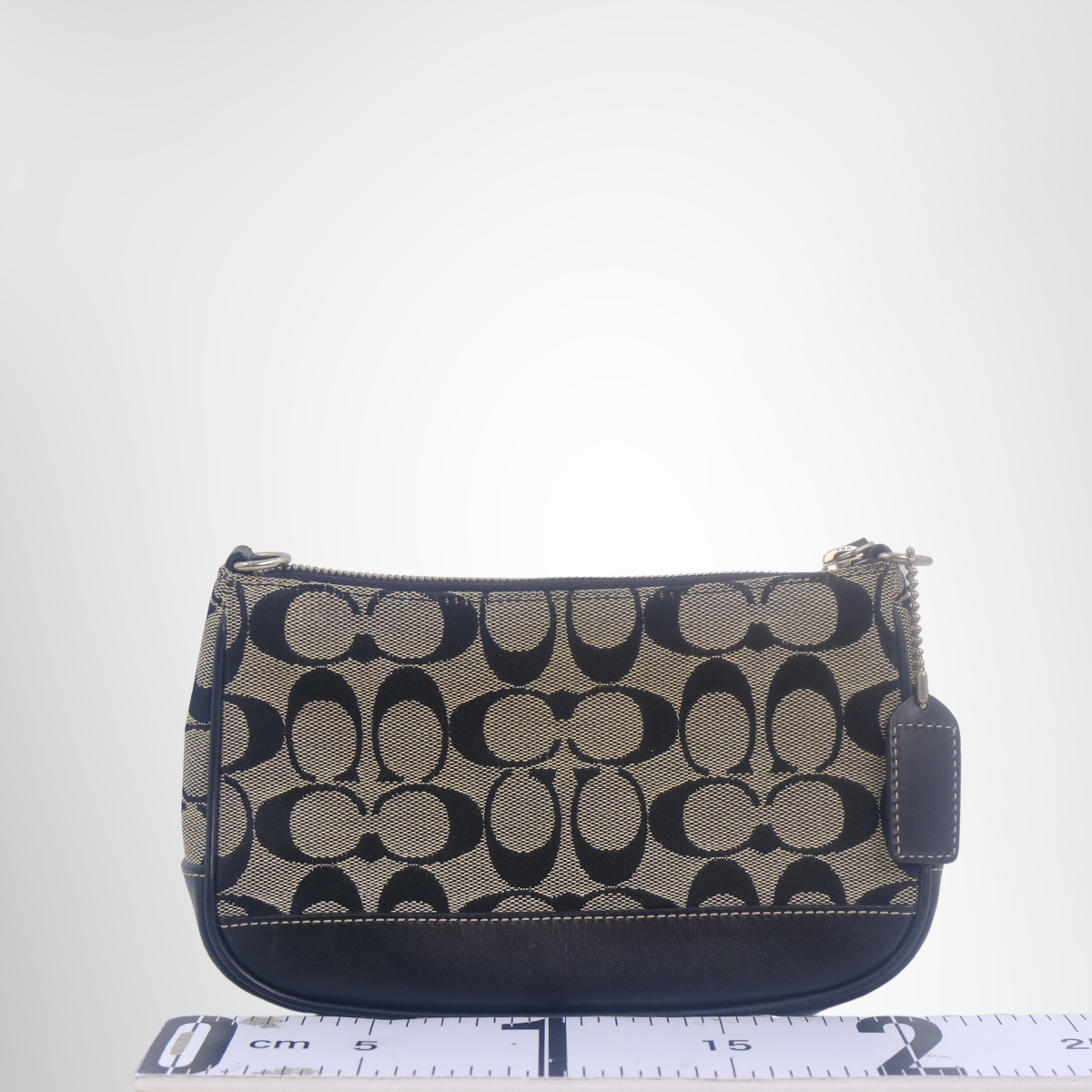 Coach Preowned Luxury Signature Canvas Leather Bag Front View - Antonio & Co.