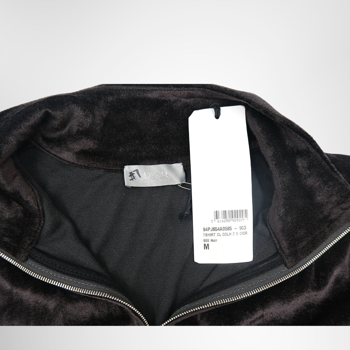  Dior Homme Black Technical Velvet T-Shirt – Pre-Owned Luxury Brand Apparel – Antonio & Co Tag 