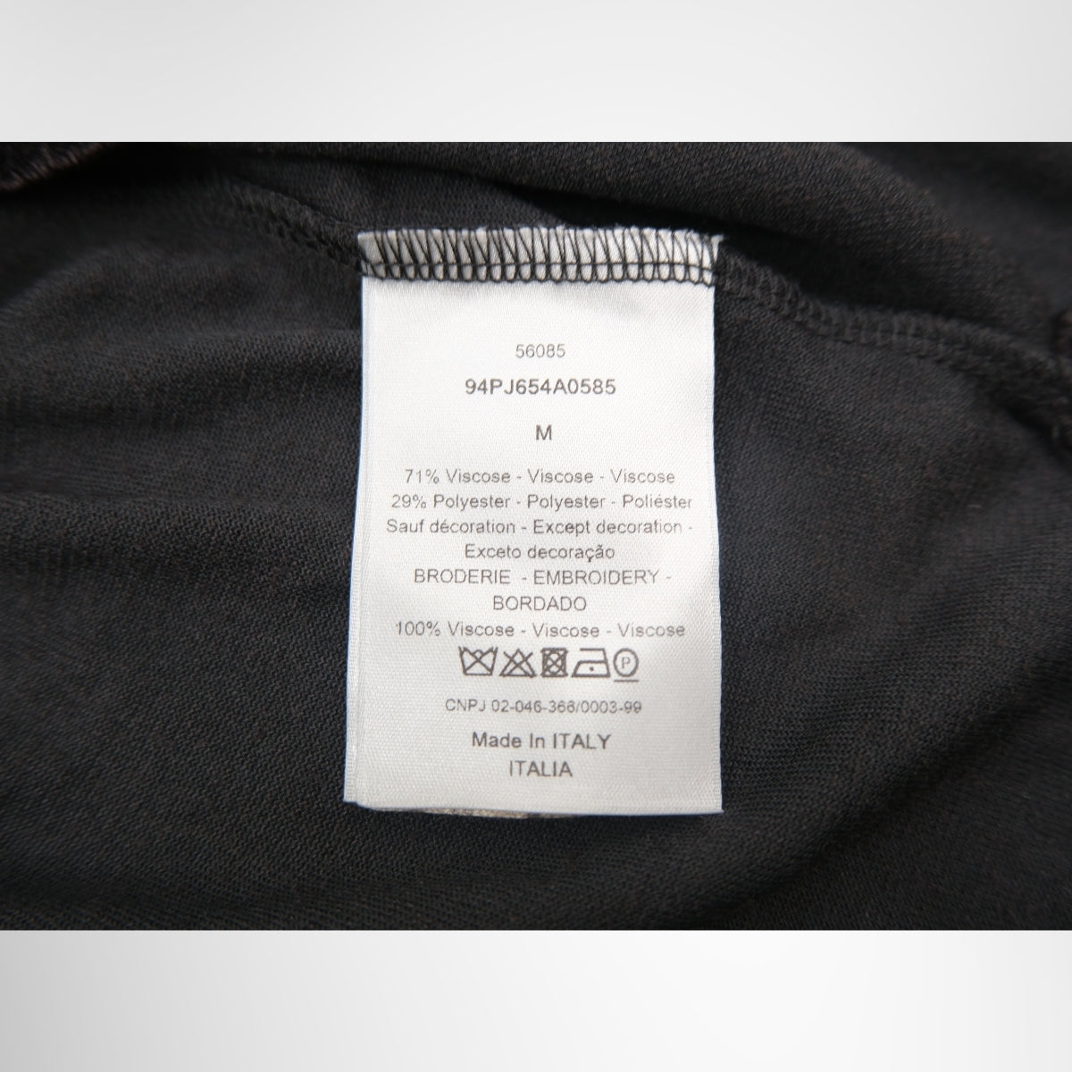  Dior Homme Black Technical Velvet T-Shirt – Pre-Owned Luxury Brand Apparel – Antonio & Co Tag 2