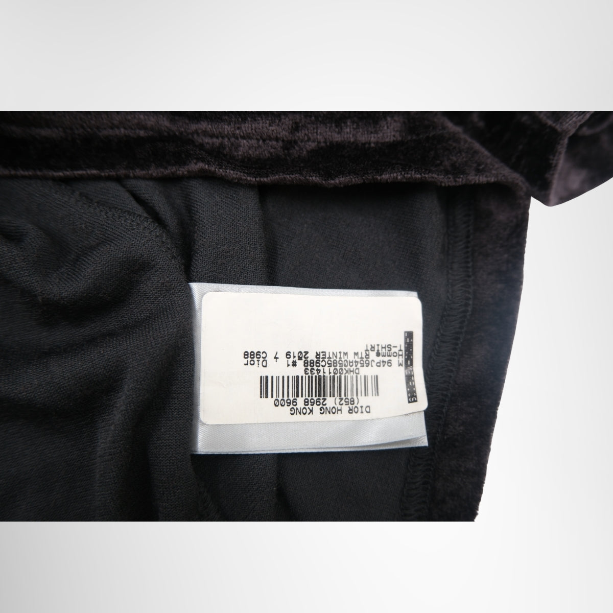  Dior Homme Black Technical Velvet T-Shirt – Pre-Owned Luxury Brand Apparel – Antonio & Co Tag 3