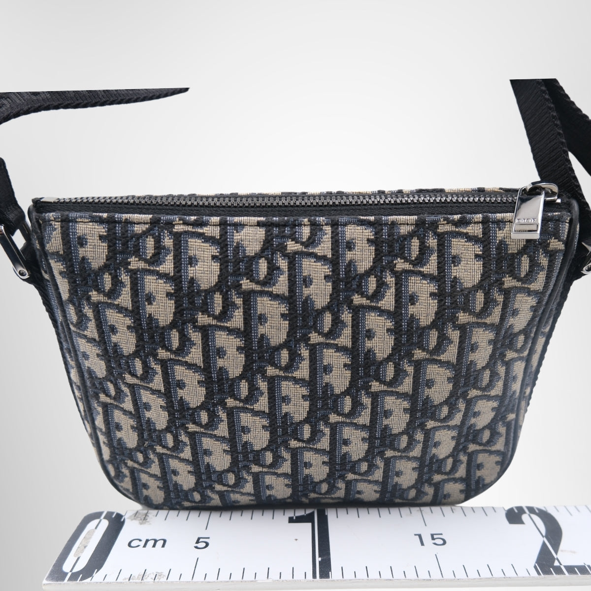 Dior Jacquard 8 Canvas Shoulder Bag – Pre-Owned Luxury Brand Bags – Antonio & Co Back VIew