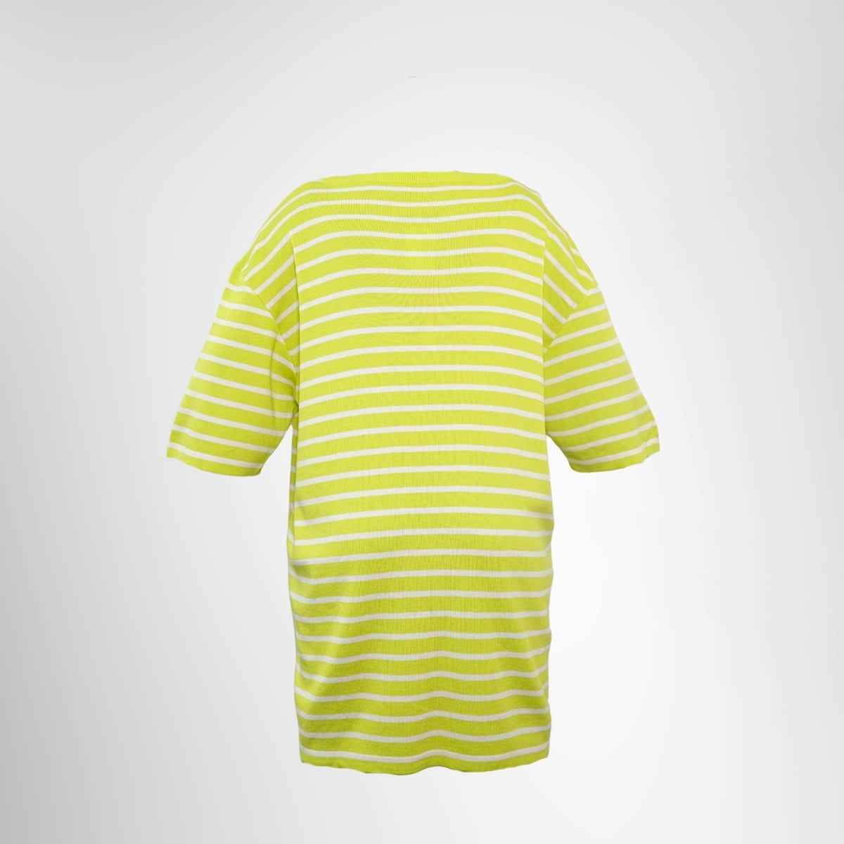 Dior Knit Logo T-Shirt – Lime Green / White, Size XL