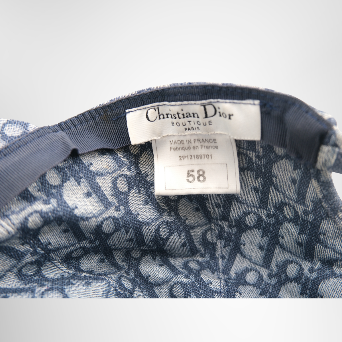 Dior Oblique Jacquard Baseball Cap – Pre-Owned Luxury Brand Cap – Antonio & Co Tag