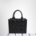 Dior Small Book Tote Black Macrocannage Calfskin – Pre-Owned Luxury Brand Bag – Antonio & Co –  Back View