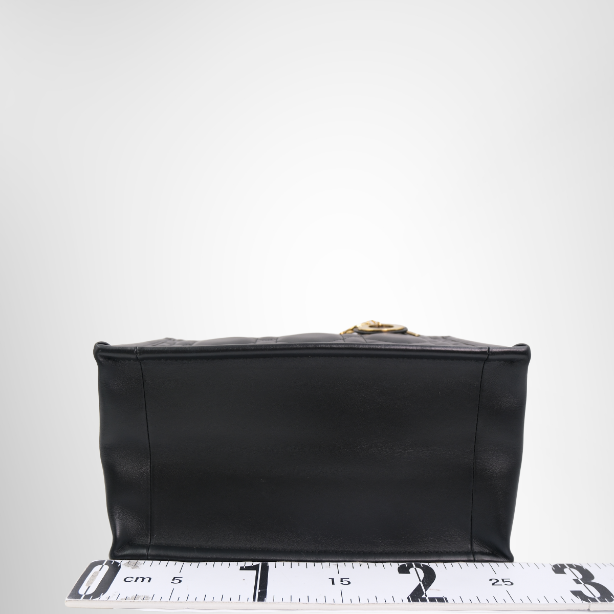 Dior Small Book Tote Black Macrocannage Calfskin – Pre-Owned Luxury Brand Bag – Antonio & Co –  Bottom VIew