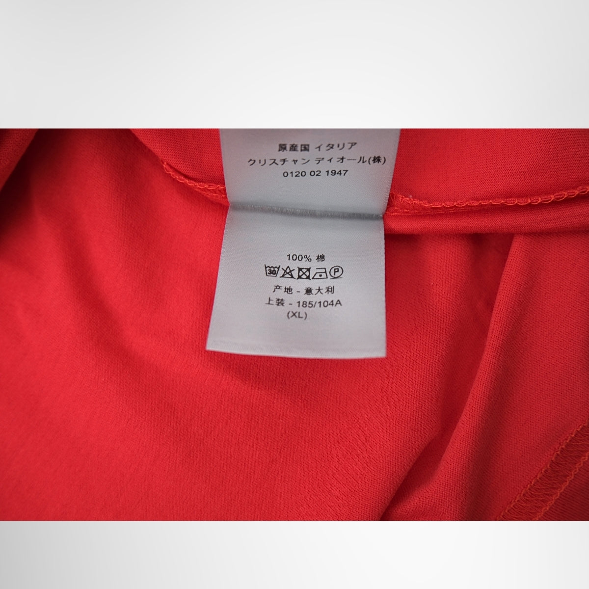 Dior CD Icon Embroidered Cotton T-Shirt – Pre-Owned Luxury Brand Apparel – Antonio & Co Tag 4