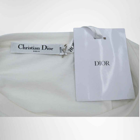 Dior Logo Stripe T-Shirt – White, Size L