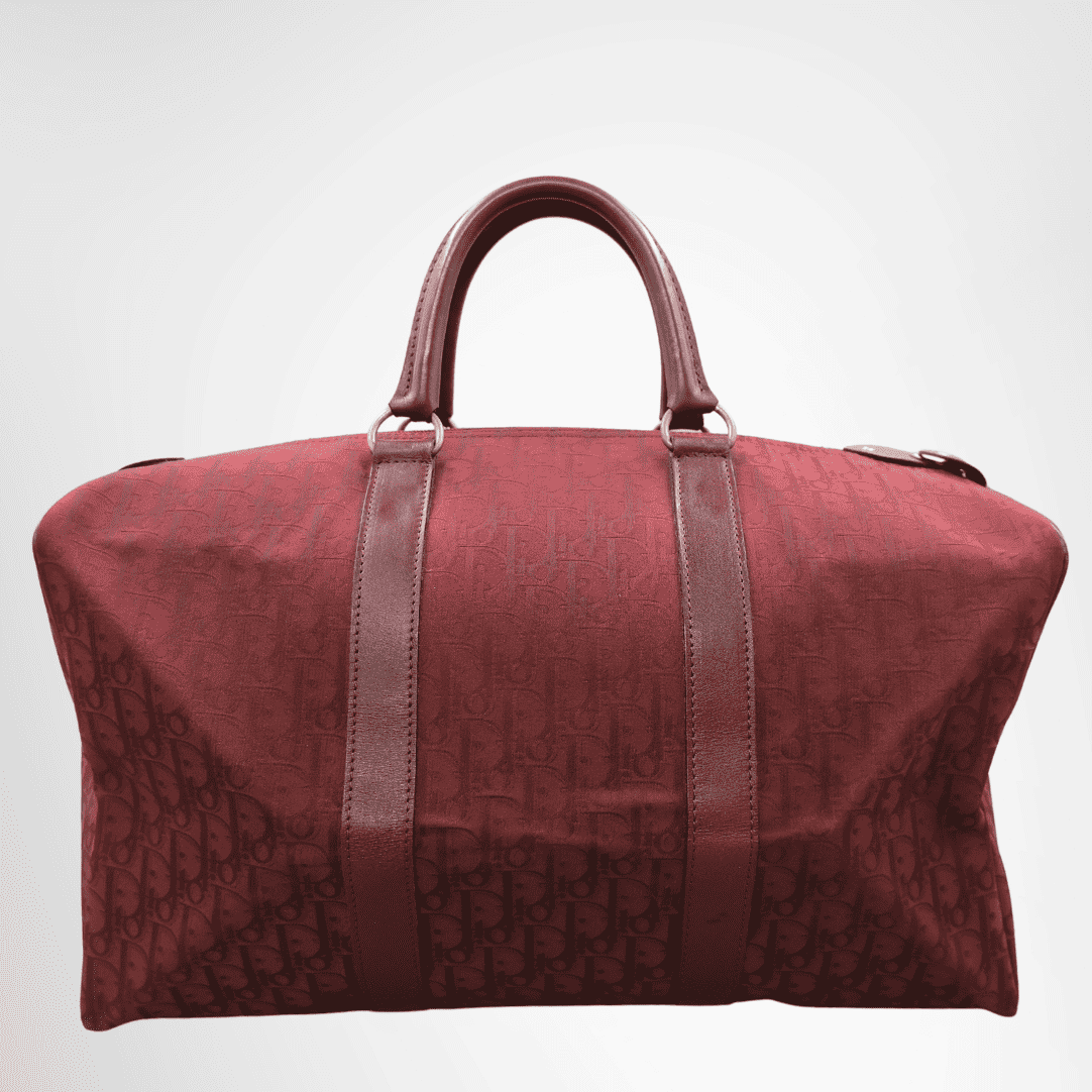 Christian Dior Vintage Diorissimo Oblique Trotter Weekend Bag - Red