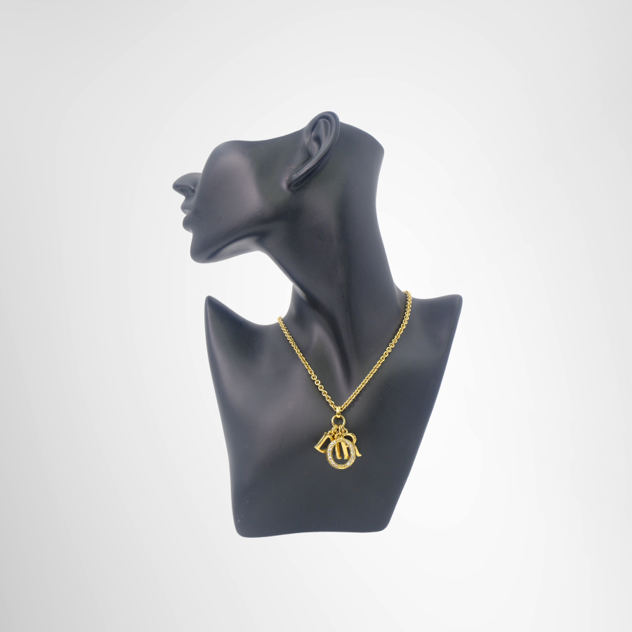Dior 2000s Logo Letters Polished Necklace – Pre-Owned Luxury Accessory – Antonio & Co – Front View