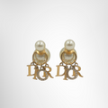 Dior Preowned Luxury Accessories Pearl Crystal Tribal Logo Charms Front View