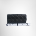 Dior Preowned Luxury Bag Black Cannage Quilted Leather Wallet on Chain Back View