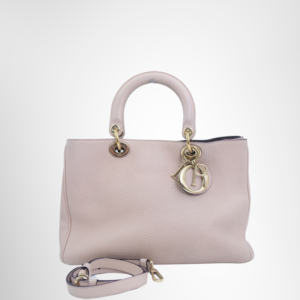 Dior Preowned Luxury Bag Dior Diorissimo Tote Bag in Gold Tone Hardware Front View 2