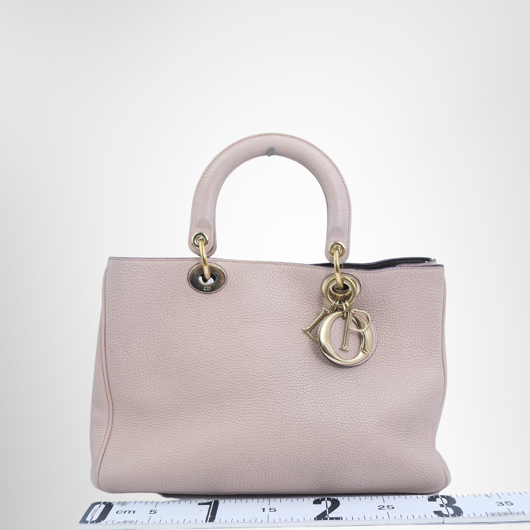 Dior Preowned Luxury Bag Dior Diorissimo Tote Bag in Gold Tone Hardware Front View 3