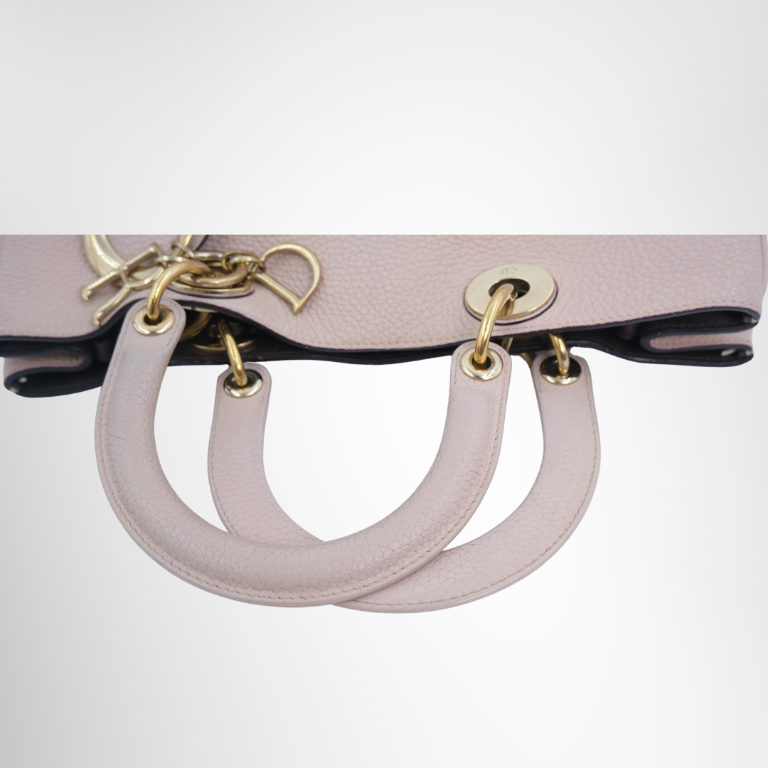 Dior Preowned Luxury Bag Dior Diorissimo Tote Bag in Gold Tone Hardware Top View