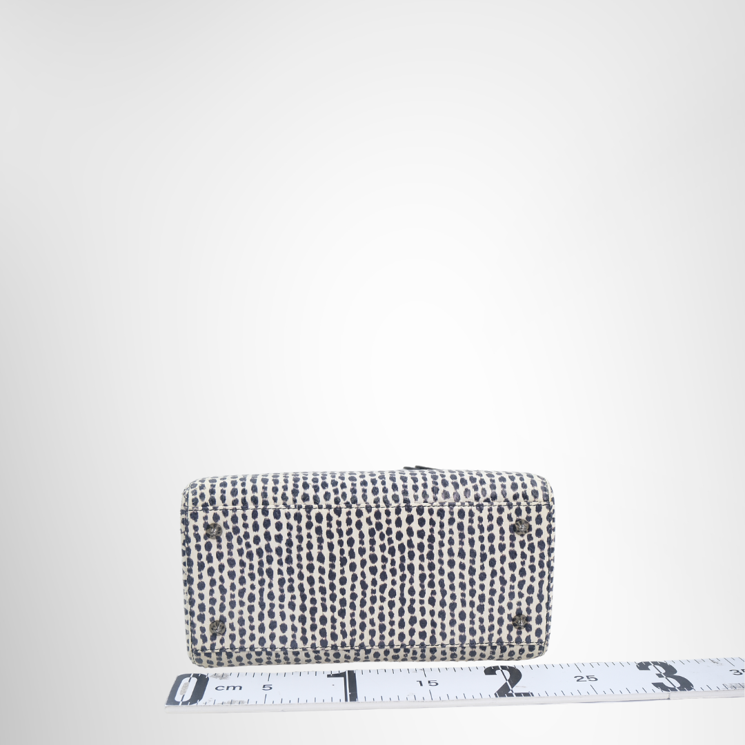 Dior Preowned Luxury Bag Lady Dior Medium Python Bag Bottom View