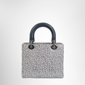 Dior Preowned Luxury Bag Lady Dior Medium Python Bag Front View