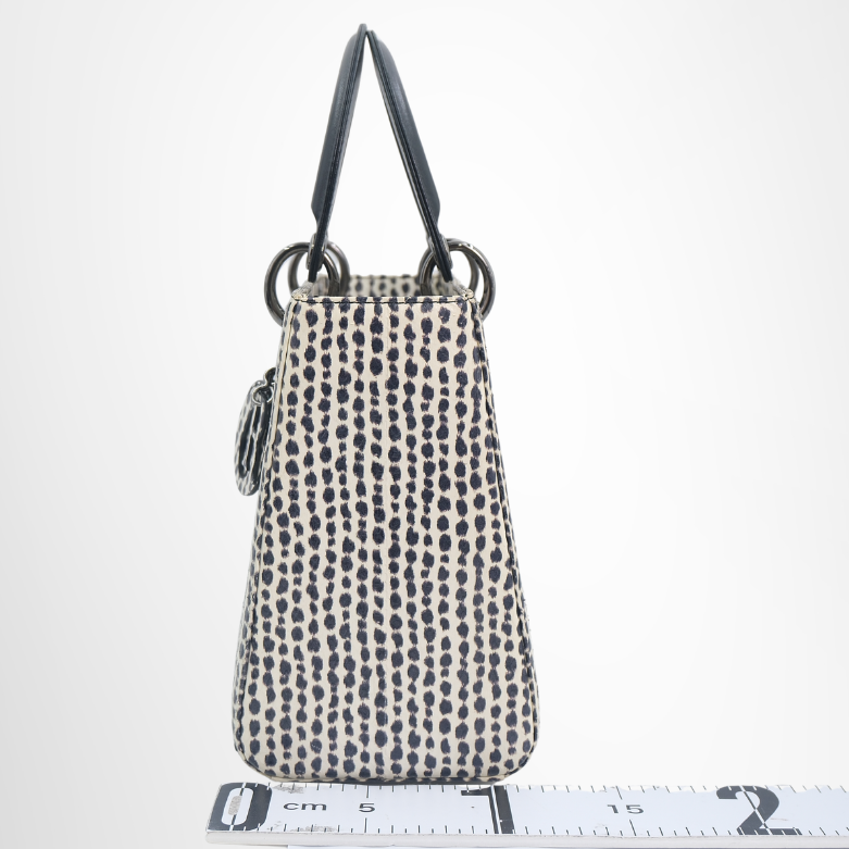 Dior Preowned Luxury Bag Lady Dior Medium Python Bag Side View