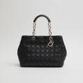 Dior Preowned Luxury Bag Lambskin Cannage Large Shopping Tote Front View
