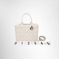 Dior Preowned Luxury Book Tote Cannage Front View