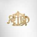 Dior Preowned Luxury CD Gold Plated Monogram Logo Brooch Accessories Back View2 - Antonio & Co.