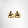 Dior Preowned Luxury CD Heart Shaped Logo Earrings Accessories Back View - Antonio & Co.