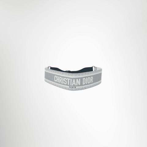 Dior Preowned Luxury Embroidered Canvas Belt Back View