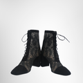 Dior Preowned Luxury Naughtily-D Heeled Ankle Boot Front And Side View