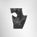 Dior Preowned Luxury Necklace CD Necklace with Black Crystals Front View 3