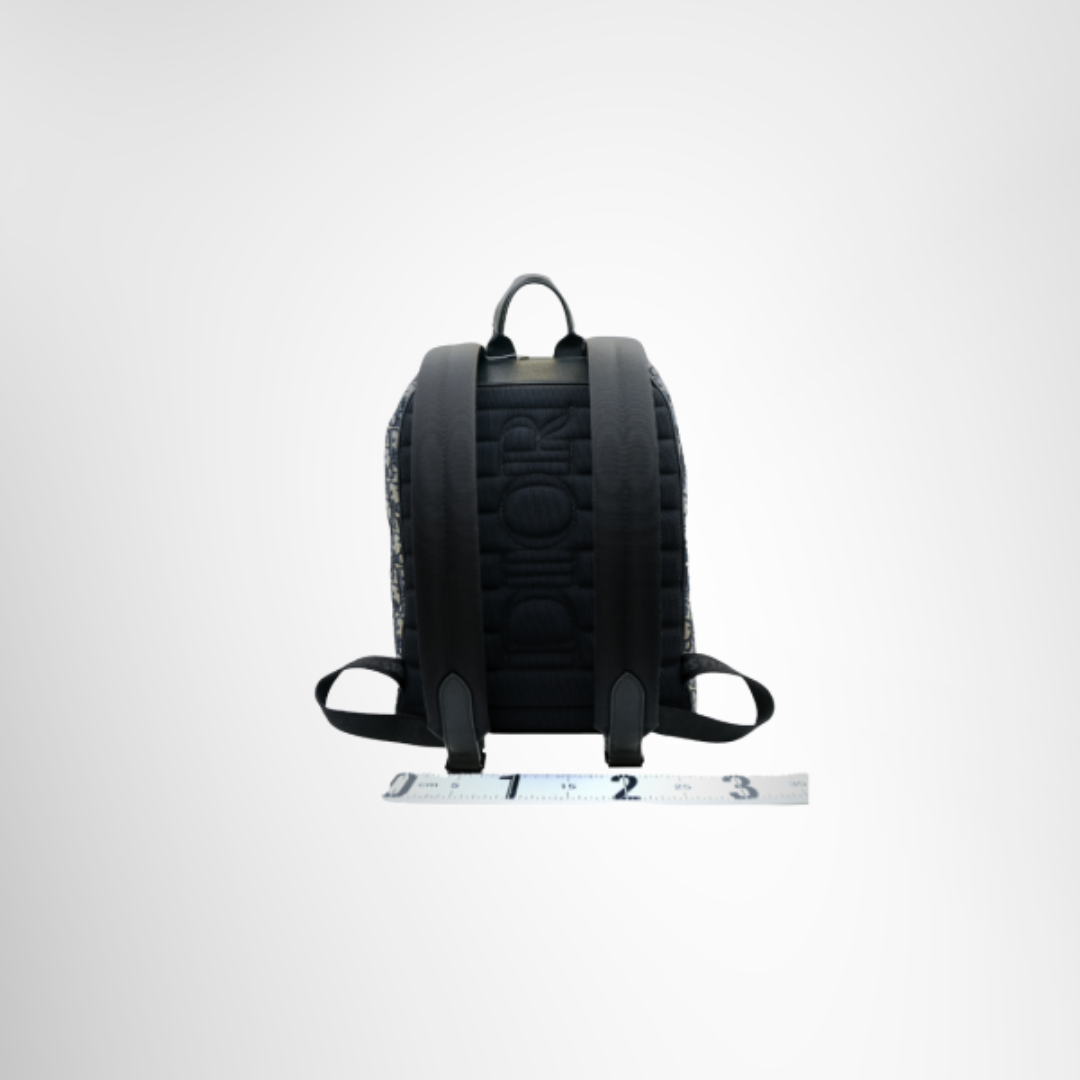 Dior Preowned Luxury Oblique Trotter Saddle Rucksack Bag Back View - Antonio & Co.