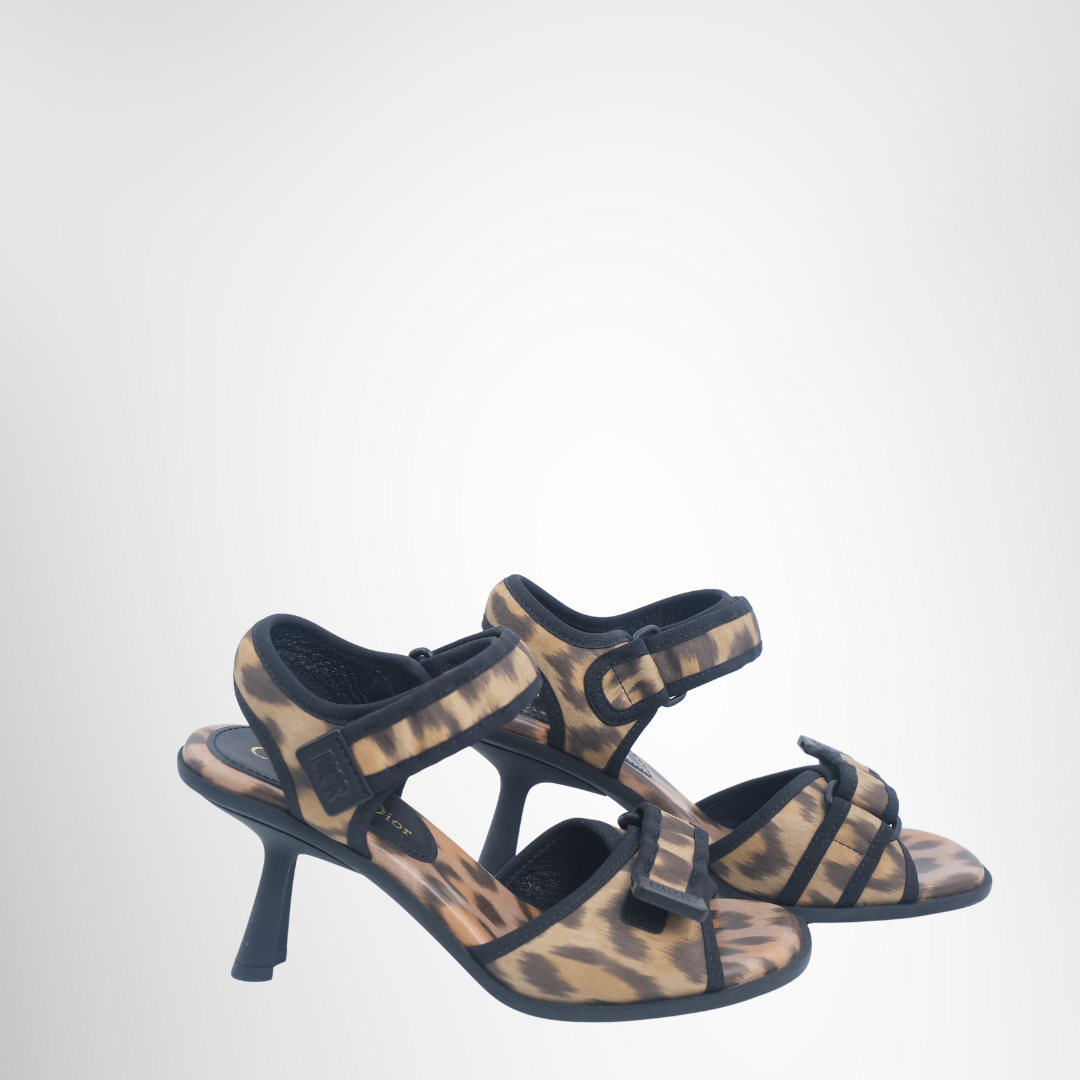 Dior Preowned Luxury Sandals Leopard Sandals Side View