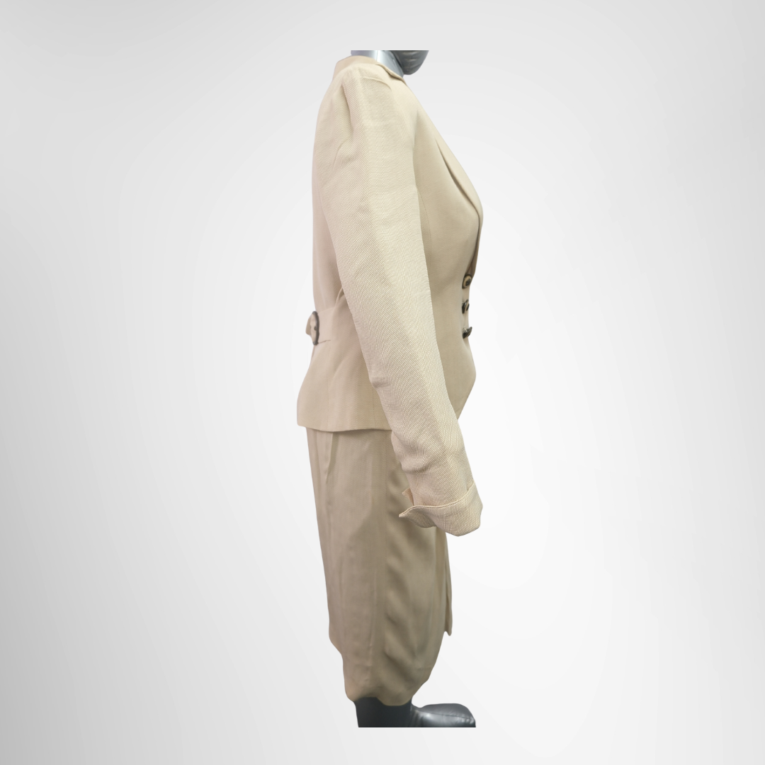 Dior Preowned Luxury Set Up Skirt in Beige Apparel Side View1 - Antonio & Co.
