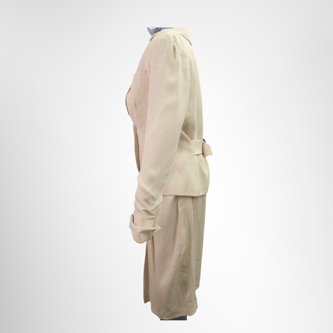 Dior Preowned Luxury Set Up Skirt in Beige Apparel Side View2 - Antonio & Co.
