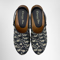 Dior Preowned Luxury Shoes Canvas Oblique Diorquake Slingback Clog Top View